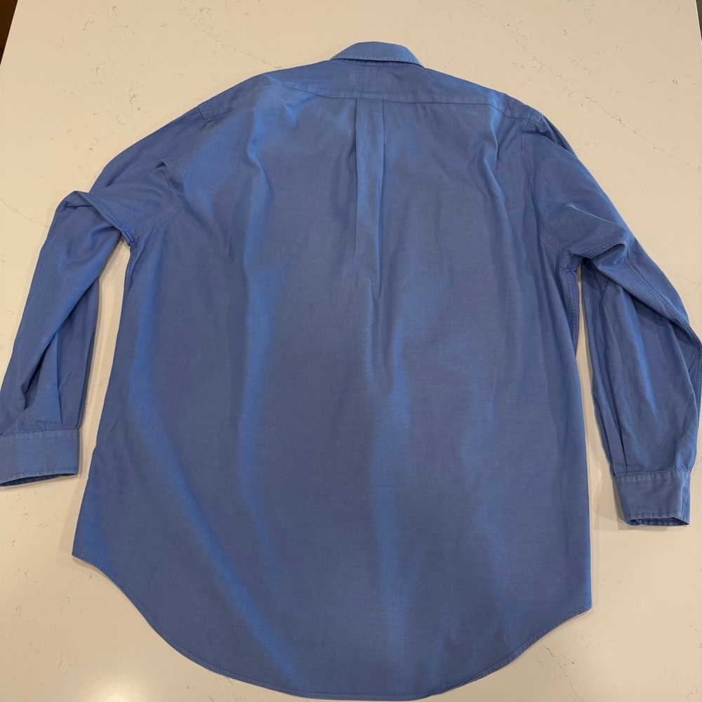 Polo Ralph Lauren Men’s Yarmouth Blue Button Down Shirt Large - Picture 2 of 7